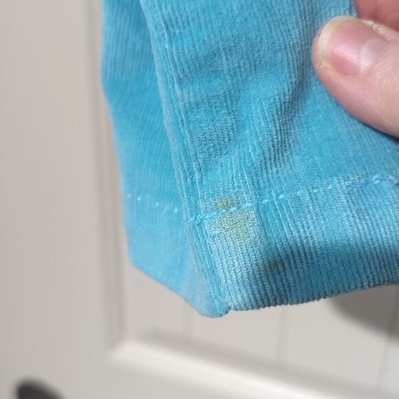 Live a Little Cotton Stretch Turquoise Corduroy Embellished Button Jacket Sz XL - Picture 5 of 15